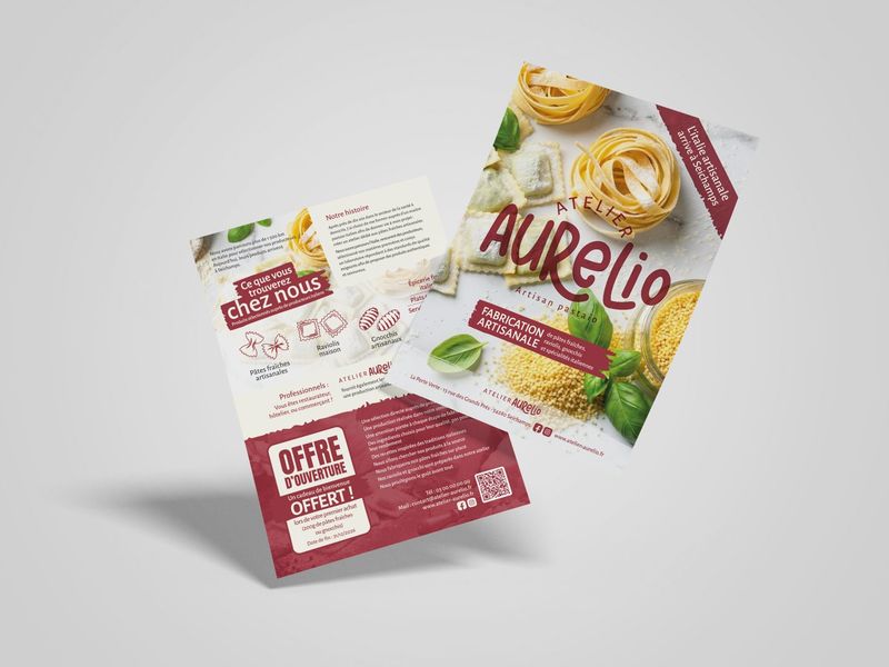 Flyer recto verso Atelier Aurélio